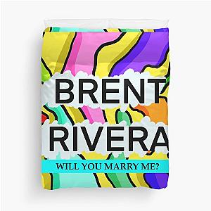 brent rivera will you marry me? Duvet Cover