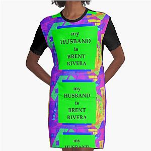 my husband is brent rivera  Graphic T-Shirt Dress