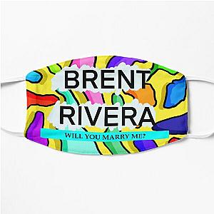 brent rivera will you marry me? Flat Mask