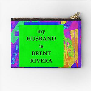 my husband is brent rivera  Zipper Pouch