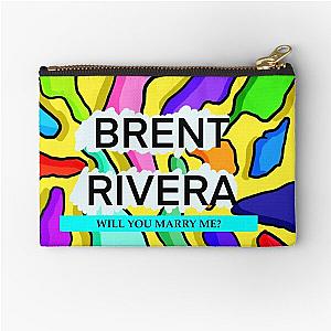 brent rivera will you marry me? Zipper Pouch