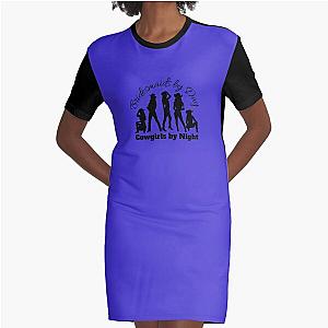 Bridesmaids by Day Cowgirls by Night Graphic T-Shirt Dress