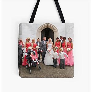 Maria & Gareth with Bridesmaids, Best Man & Ushers All Over Print Tote Bag