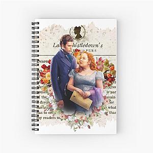 Colin Bridgerton & Penelope Featherington Lady Whistledown Society Papers Netflix Spiral Notebook