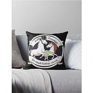 Colin Bridgerton Quote We Shall Gallop Along Throw Pillow