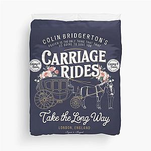 Colin Bridgerton's Carriage Rides - Chic London Duvet Cover