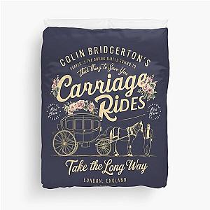 Colin Bridgerton's Carriage Rides - Chic London Duvet Cover