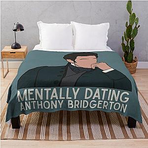 Mentally dating Anthony Bridgerton Throw Blanket