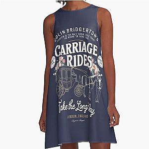 Colin Bridgerton's Carriage Rides - Chic London A-Line Dress