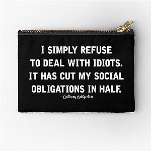 Anthony Bridgerton Quote (White Font) Zipper Pouch