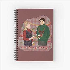 Bridget Jones And Mr Darcy Christmas Jumper Spiral Notebook