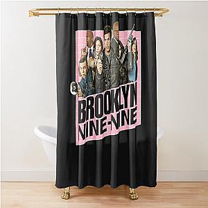 Brooklyn nine nine pink logo Shower Curtain