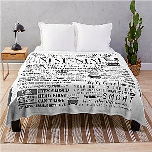 Brooklyn Nine Nine Memorable Quotes Throw Blanket