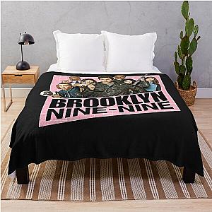 Brooklyn nine nine pink logo Throw Blanket