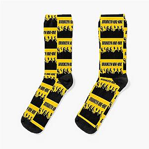 Brooklyn Nine Nine Tv Show Yellow stencil Wallpaper Poster design  Socks