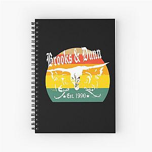 Brooks and Dunn Country Duo Throwback Silhouette Sticker Spiral Notebook