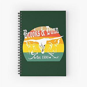 Brooks and Dunn Country Duo Throwback Silhouette  Spiral Notebook