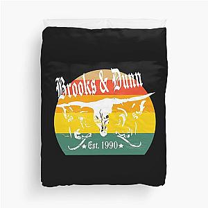 Brooks and Dunn Country Duo Throwback Silhouette Sticker Duvet Cover