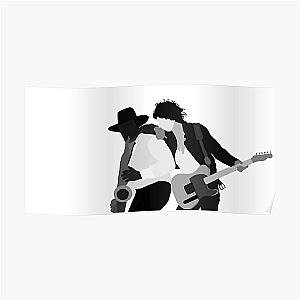 Bruce Springsteen and Clarence Clemons Born to Run Photo Drawing Poster RB1608