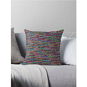 Born To Run - Bruce Springsteen (lyrics) v.10 Throw Pillow