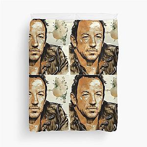 Portrait of  Bruce Springsteen Duvet Cover