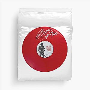 Bruce Springsteen Born To Run Red Autographed Vinyl Record Artwork Duvet Cover