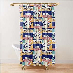 Retro Guitarist Band Rockstar Bruce Shower Curtain