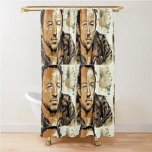 Portrait of  Bruce Springsteen Shower Curtain