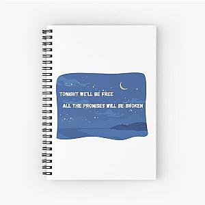 Bruce Springsteen - Thunder Road Lyrics Spiral Notebook