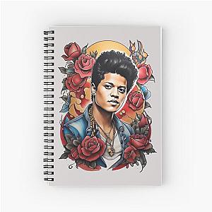 A Bruno Mars Inspired Tattoo Spiral Notebook