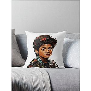 Bruno Mars Sticker Throw Pillow