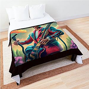 Bruno Mars with his Colorful Guitar-Bruno Mars Comforter