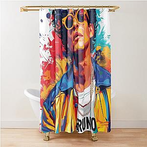 Bruno Mars Enjoys  Shower Curtain