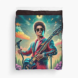 Bruno Mars with his Colorful Guitar-Bruno Mars Duvet Cover