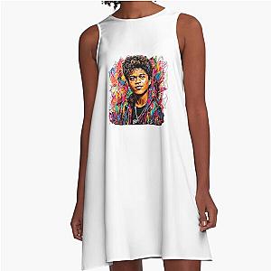 Bruno Mars Sticker A-Line Dress