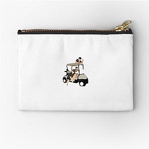 Blake Gray, Noah Beck and Bryce Hall on golf cart Zipper Pouch