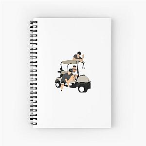 Blake Gray, Noah Beck and Bryce Hall on golf cart Spiral Notebook