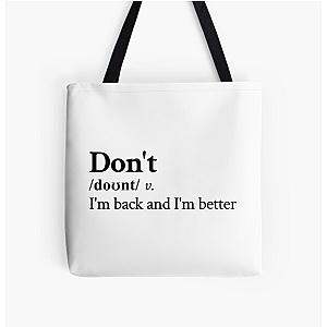 Bryson Tiller Aesthetic Motivational Hip Quote Lyrics All Over Print Tote Bag RB1412