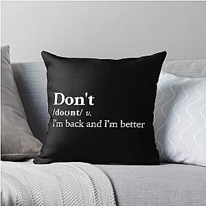 Bryson Tiller Aesthetic Motivational Hip Hop R&amp;B Quote Lyrics Black Throw Pillow RB1412