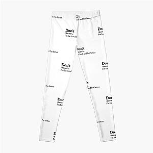 Bryson Tiller Aesthetic Motivational Hip Hop Quote Lyrics Leggings RB1412