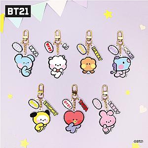 BT21 Kpop Cartoon Animals Figure Keychain