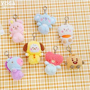 BT21 Anime Animal Cosplay Plush Doll Keychain