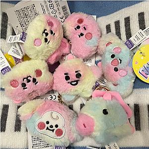 BT21 Line Friends Rainbow Series Plush Toy Keychain