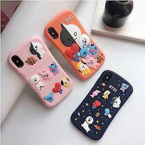 BT21 Kpop Cartoon Silicone Phone Case For iPhone