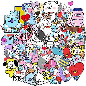 BT21 50 Pieces Btss Anime Figures Graffiti Stickers