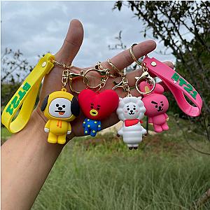 BT21 KPop Anime Figure 3D Doll Keychain