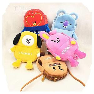 BT21 Cute Doll Double-Layer Phone Bag