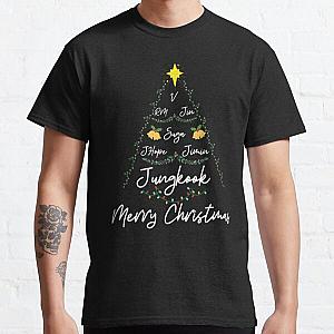 BT21 T-Shirts - Merry Christmas ARMY Crew Jimin Jungkook RM Suga Jin V JHope Classic T-Shirt RB2103