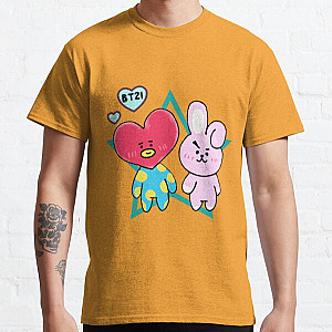 BT21 T-Shirts - Bt21 Tata and Cooky Classic T-Shirt RB2103