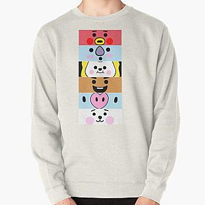 BT21 Sweatshirts - BT21 Character Faces Pullover Sweatshirt RB2103